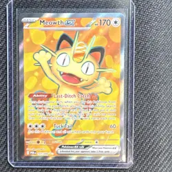 Pokemon Meowth EX 107/088 Full Art Holo 170 HP Cat Pokemon Card (English) NM - Image 1