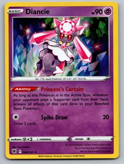 Diancie 068/189 Holo Rare Astral Radiance Pokemon Holo Near Mint - Image 1