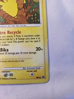 Pokemon Pikachu DP16 Diamond & Pearl Promo Holo Card 2007 English - Image 2