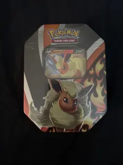 Pokemon TCG Eevee Evolutions Tin Flareon V- FACTORY SEALED - Image 1