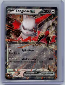 Zangoose ex 167/217 Double Rare Ascended Heroes Pokemon Holo Near Mint - Image 1