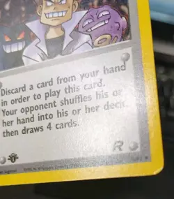 POKEMON IMPOSTER OAKS REVENGE 76/82 1ST EDITION TRAINER TEAM ROCKET MP-LP GENGAR - Image 5