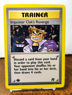 POKEMON IMPOSTER OAKS REVENGE 76/82 1ST EDITION TRAINER TEAM ROCKET LP GENGAR - Image 1