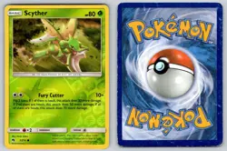 Scyther 3/214 Reverse Holo Common Lost Thunder Pokemon Heavily Played - Image 3