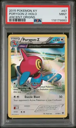 2015 Origins Pokemon XY Ancient Porygon Z #67 PSA 9 - Image 1