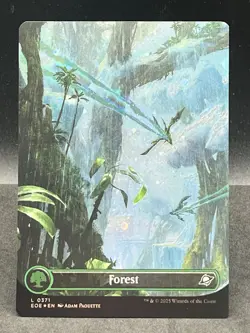 Forest 0371 (Borderless Galaxy Foil) Land MTG Edge of Eternities - Image 2
