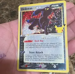 Pokemon Umbreon Star 17/17 Celebrations Classic Collection Holo 2007 English - Image 3