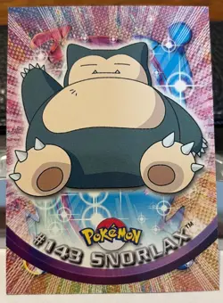 Snorlax #143 Normal - Topps Blue Logo Pokemon TV Animation Edition NM - Image 1