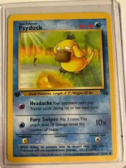 Vintage Psyduck Party Pokemon Set of 6; one Japanese; two 1st Edition versions; - Image 4