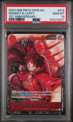 2023 ONE PIECE OP05-AWAKENING OF THE NEW ERA #012 MONKEY D. LUFFY PSA 10 - Image 1