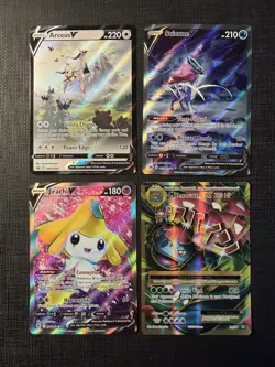 Pokemon 4-Card Lot - Holo Promo Lot: Arceus V Suicune V Jirachi V M Venusaur EX - Image 2