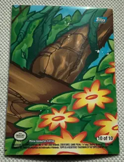2000 Pokemon The Movie Togepi Snorlax Exeggcute Topps Sticker Card #10 of 10 - Image 2