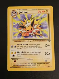 Jolteon 20/64 Jungle Non-Holo Rare Pokemon Card TCG - Image 1