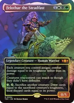 MTG Felothar the Steadfast Mythic 0004 Borderless Foil NM - Tarkir: Dragonstorm - Image 1