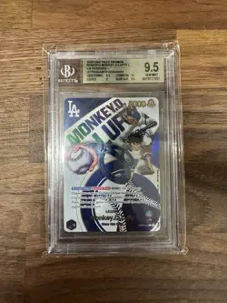BGS 9.5 GEM MNT Monkey.D.Luffy EB02-010 Dodger Promo Card Fully Graded One Piece - Image 1