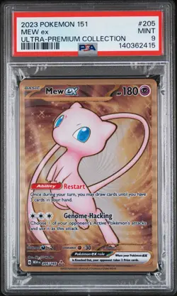 PSA 9 Mew ex Metal ULTRA PREMIUM COLLECTION 205/165 MINT Graded Pokemon Card - Image 1