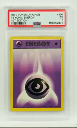 Psychic Energy 1st Edition Shadowless Base Set 101/102 Graded Pokemon Card Slab - Image 1