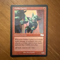 MTG - Goblin Lackey - Urza's Saga - Regular #190 - EX - Image 1