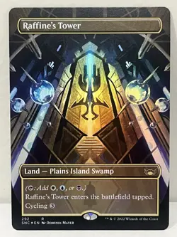 Raffine’s Tower #292 Borderless FOIL - Streets of New Capenna (SNC) - Rare MTG - Image 1