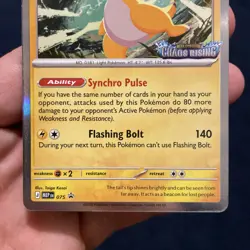 Pokemon Ampharos Mega Evolution Chaos Rising Prerelease Black Star Promo MEP 075 - Image 3