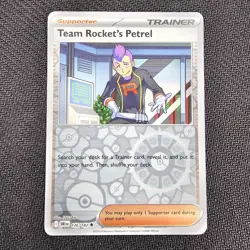Team Rocket's Petrel - 176/182 - Rev. Holo - Destined Rivals - Pokemon TCG - NM - Image 1