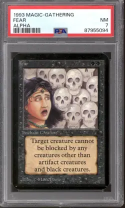 Magic MTG Alpha Fear PSA 7 NEAR MINT NM - Image 1