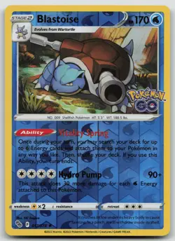 Blastoise 017/078 Reverse Holo - Pokemon GO - EN - NM - Image 1