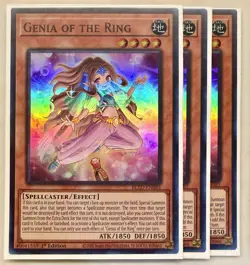 Yugioh! 3x Genia of the Ring BLZD-EN085 Super Rare 1st Ed NM - Image 1