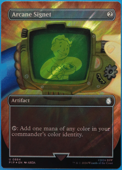 Arcane Signet (Borderless Surge 884) FOIL Fallout NM (502055) ABUGames - Image 1
