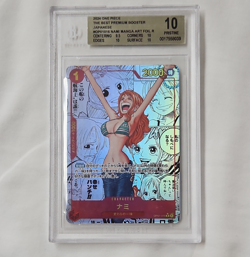 One Piece Nami Manga Art Foil The Best Premium Booster JP OP01-016 BGS 10 - Image 1