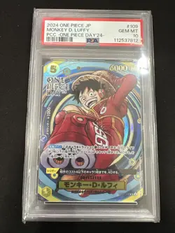 PSA 10 GEM MINT Japanese ONE PIECE 2024 MonkeyD. Luffy OP07-109 One Piece Day'24 - Image 1
