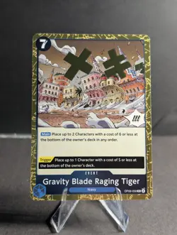 Gravity Blade Raging Tiger OP06-058 Reprint Foil One Piece TCG Rare Blue NM - Image 1
