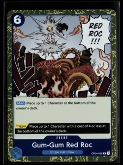 One Piece TCG Kingdoms of Intrigue #OP04-056 Gum-Gum Red Roc - Image 1