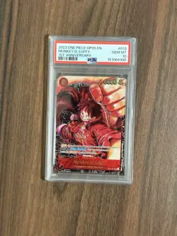 2023 ONE PIECE OP05-AWAKENING OF THE NEW ERA 1ST ANV #012 MONKEY D. LUFFY PSA 10 - Image 1