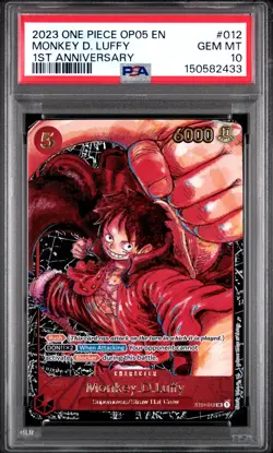 2023 One Piece Op05-Awakening Of The New Era Monkey D. Luffy 1st Ann PSA 10 #012 - Image 1