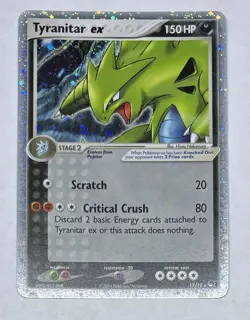 Pokemon TCG Tyranitar EX Cosmos Holo Ultra Rare Card 17/17 Pop Series 1 LP - Image 1