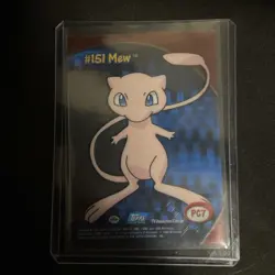 2000 TOPPS POKEMON TV ANIMATION CLEAR CARDS MEW #PC 7 NM - Image 2