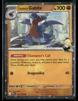 Miscellaneous Cards & Products #103/182 Cynthia's Gabite (Cosmos Holo) - Image 1