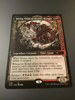 MTG Secret Lair #225 Kroxa, Titan of Death's Hunger Showcase NM - Image 1