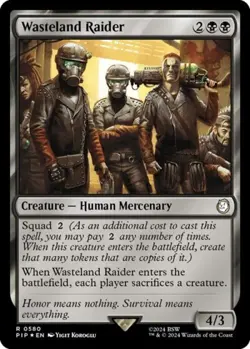 ~ Wasteland Raider (Surge Foil) ~ NM Foil ~ UB: Fallout ~ MTG ~ - Image 1