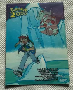 2000 Pokemon The Movie Slowking & Ash Topps Sticker Card #1 of 10 - Image 1