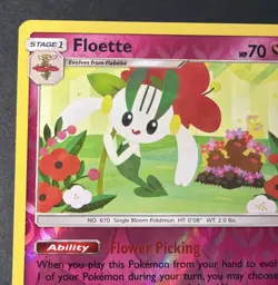 Floette 151/236 Cosmic Eclipse Pokemon TCG Reverse Holo Card NM Beautiful Card - Image 3