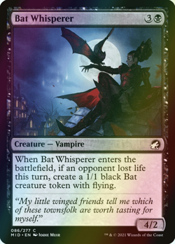 MTG Bat Whisperer Foil ** Innistrad: Midnight Hunt ** English (NM) - Image 1