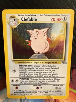 Clefable 1/64 Jungle Holo MP+ Pokemon WOTC 1999 Vintage - Image 1