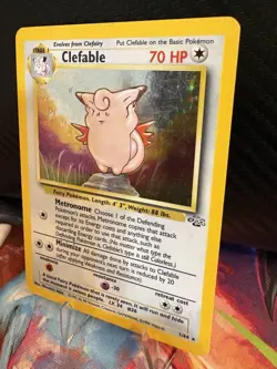 Clefable 1/64 Jungle Holo MP+ Pokemon WOTC 1999 Vintage - Image 3