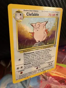 Clefable 1/64 Jungle Holo MP+ Pokemon WOTC 1999 Vintage - Image 4