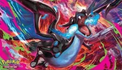 Mega charizard x - Pokemon Play Mat Phantasmal Flames UPC - Image 1