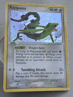 Rayquaza EX Deoxys Holo Rare 22/107 2005 LP Pokemon Card - Image 5