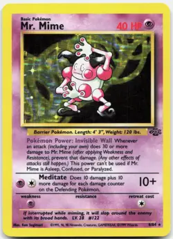 Pokemon TCG Mr. Mime (6) Jungle Holo Rare 06/64 Unlimited Holo - Image 1