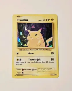 Pokemon Pikachu 35/108 Evolutions Cracked Ice Holo MP - Image 1